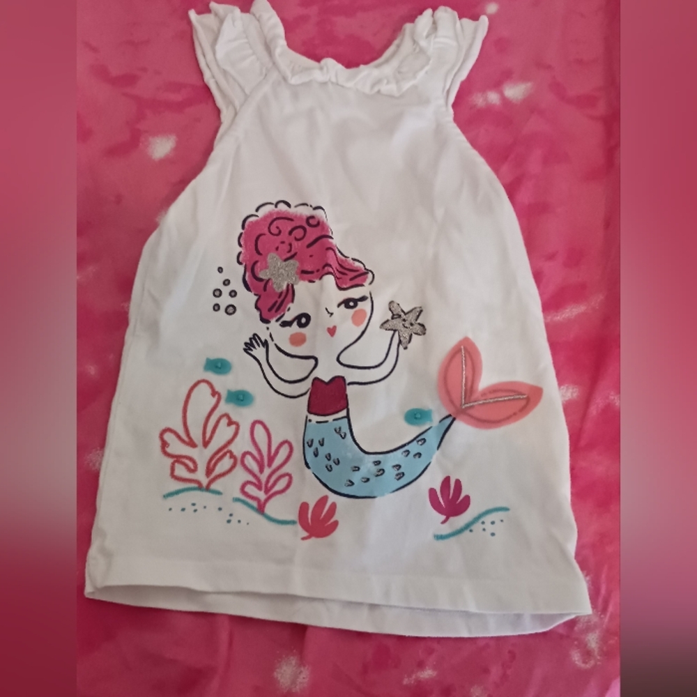 Gymboree White Ruffled Tank Top 5t. A-30